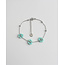 'Dahlia' Bracelet ARGENT BLEU - Acier Inoxydable