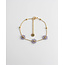 'Dahlia' Bracelet GOLD PURPLE - Stainless Steel