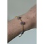 'Dahlia' Bracelet ARGENT VIOLET - Acier Inoxydable