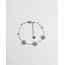 'Dahlia' Bracciale ARGENTO VIOLA - Acciaio inossidabile