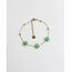 'Dahlia' Bracelet OR VERT - Acier Inoxydable