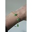 'Dahlia' Bracelet OR VERT - Acier Inoxydable