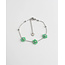 'Dahlia' Bracelet SILVER GREEN - Stainless Steel
