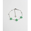 'Dahlia' Pulsera PLATA VERDE - Acero inoxidable