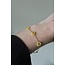 'Dahlia' Bracciale ARGENTO GIALLO - Acciaio inossidabile