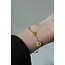 'Dahlia' Bracelet ARGENT JAUNE - Acier Inoxydable