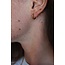 Boucles d'oreilles bicolores or & argent - acier inoxydable