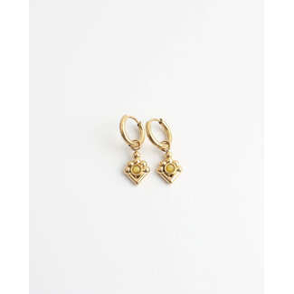 'Ellie' earrings YELLOW - stainless steel