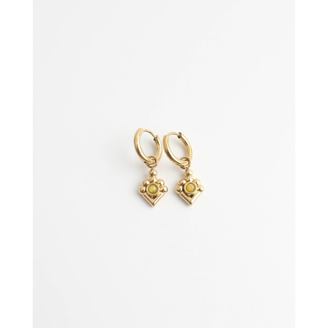 'Ellie' earrings YELLOW - stainless steel