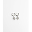 'Ellie' earrings PEARL SILVER - stainless steel