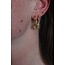 'Ellie' earrings GREEN SILVER - stainless steel