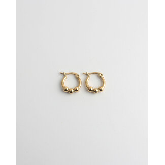 'Una' earrings gold - stainless steel