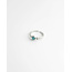 "Danira" ring BLUE SILVER - stainless steel (adjustable)