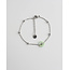 Bracciale fiore VERDE ARGENTO - acciaio inossidabile