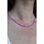 Real shell necklace Pink  - stainless steel