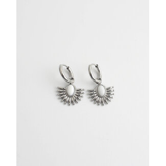 'Cecilla' Pendientes PLATA BLANCO - Acero inoxidable