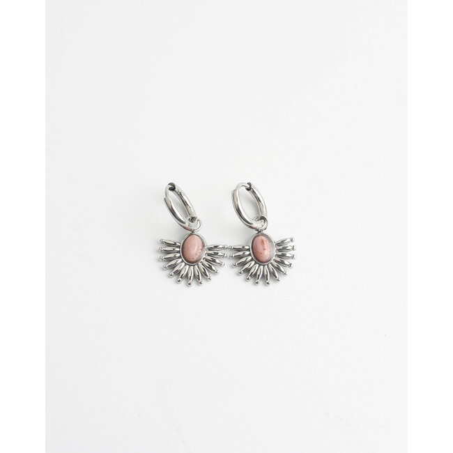 'Cecilla' Pendientes PLATA ROSA - Acero inoxidable