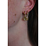 'Cecilla' earrings Gold PINK - Stainless steel