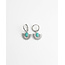 'Cecilla' Pendientes PLATA AZUL - Acero inoxidable