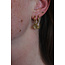 'Cecilla' boucles d'oreilles Doré VERT - Acier inoxydable