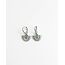 'Cecilla' earrings SILVER GREEN - Stainless steel