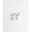 "Perle d'eau douce classique"  BOUCLES D'OREILLES ARGENT - Acier Inoxydable