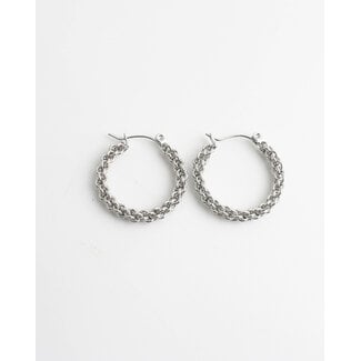 'Pam' Hoops silver - Stainless steel (2.2 CM)