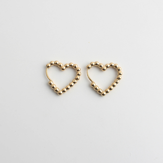 Boucles d'oreilles 'Endless love story' or - acier inoxydable