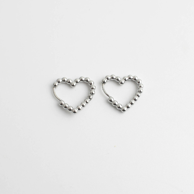 'Endless lovestory' earrings silver - stainless steel