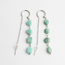 Boucles d'oreilles 'Daniëlle' turquoise & argent - Acier inoxydable