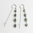 Boucles d'oreilles 'Daniëlle' Vert & Argent - Acier Inoxydable