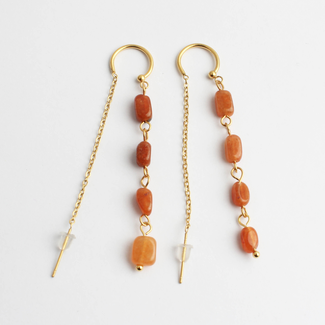 Daniëlle earrings ORANGE GOLD - Stainless Steel