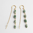 'Daniëlle' earrings Green & Gold  - Stainless Steel