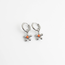 'Poppy' earrings ORANGE SILVER - Stainless steel