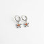 'Poppy' pendientes NARANJA PLATA - Acero inoxidable