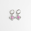 'Riley' Earrings PINK SILVER - Stainless steel