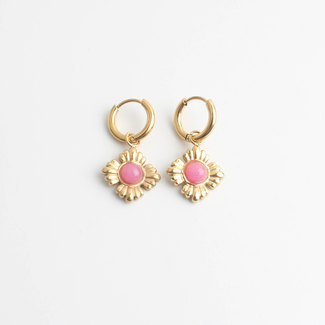 'Riley' Earrings PINK - Stainless steel