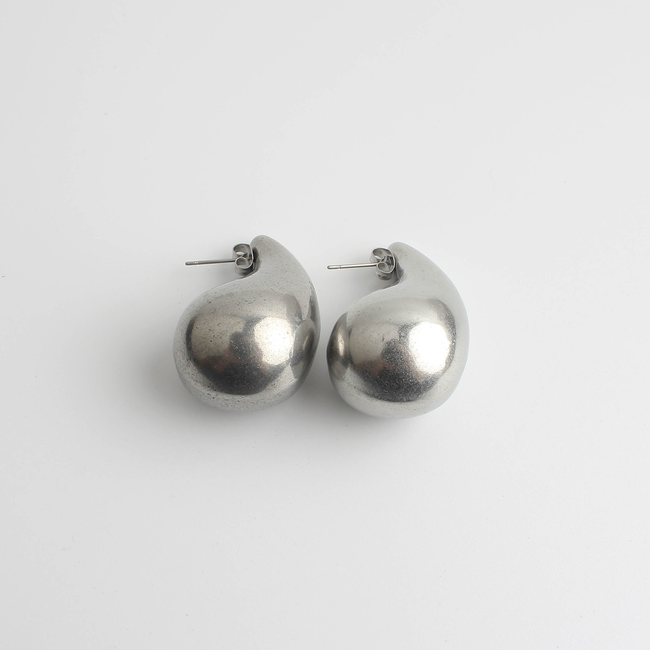 'Malou' Boucles d'oreilles ARGENT - Acier inoxydable