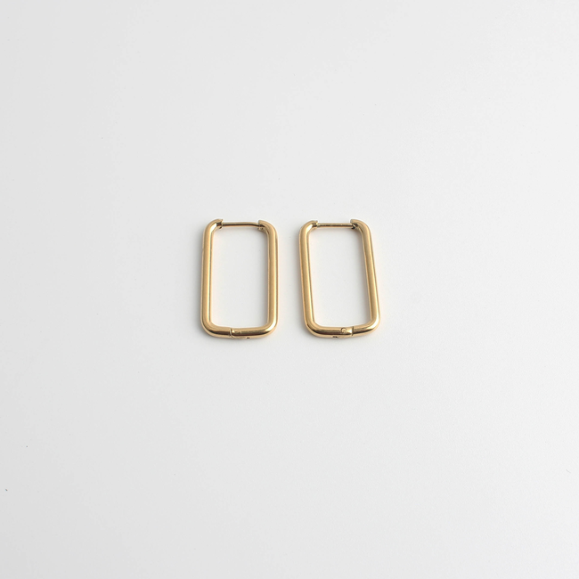 Boucles d'Oreilles 'Madame' Or - Acier Inoxydable