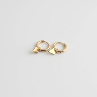 Little Triangle Earrings Gold - Stainless Steel