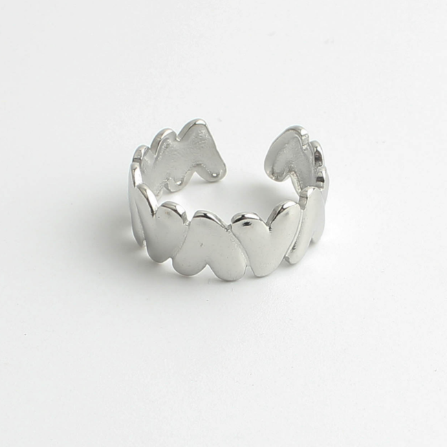 "Esme" Bague Argent - Acier inoxydable - Ajustable