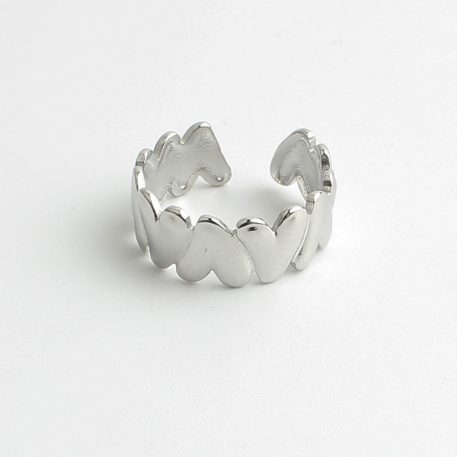 "Esme" Ring Silver - Stainless steel - Adjustable