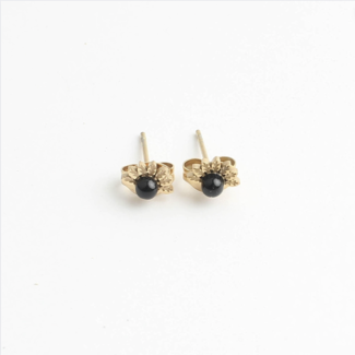 "Nadia" earrings BLACK GOLD - Stainless steel