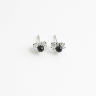 "Nadia"PENDIENTES NEGRO Plata - Acero inoxidable