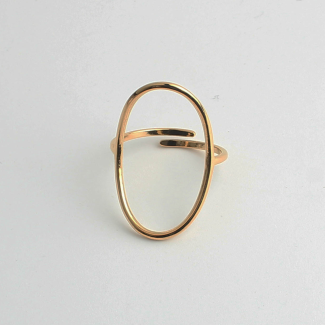"Monica" Ring Gold - Stainless steel - Adjustable