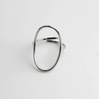 "Monica" Ring Silver - Stainless steel - Adjustable