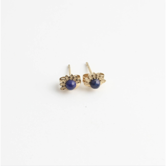 "Nadia" BOUCLES D'OREILLES OR Bleu - Acier inoxydable