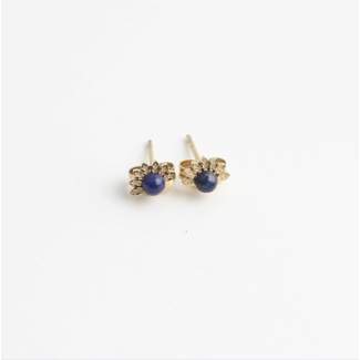 "Nadia" earrings Blue GOLD - Stainless steel