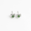 "Nadia" earrings Green Silver - Stainless steel