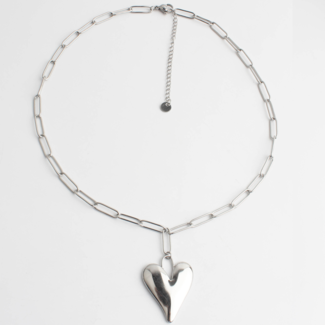 "Vero amore" COLLAR PLATA - Acero inoxidable